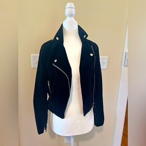 superdown Malaya black Velvet Moto Jacket XS